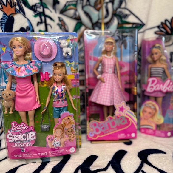 Barbie Other - Barbie & Stacie + Barbie Movie + Striped Swim Suit Barbie - NIB